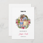 Carte de remerciements funéraire (Devant / Derrière)