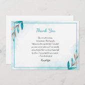 Carte de remerciements funéraire (Devant / Derrière)