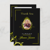 Carte de remerciements funéraire (Devant / Derrière)