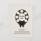 Carte de remerciements funéraire (Devant / Derrière)