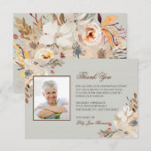 Carte de remerciements funéraire aquarelle | Carte (Devant / Derrière)