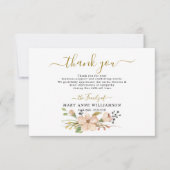 Carte de remerciements funéraire botanique (Devant)