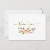 Carte de remerciements funéraire botanique (Dos)