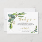 Carte de remerciements funéraire botanique d'Eucal (Devant)