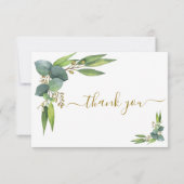 Carte de remerciements funéraire botanique d'Eucal (Dos)