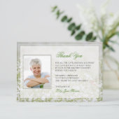 Carte de remerciements funéraire commémoratif de F (Debout devant)