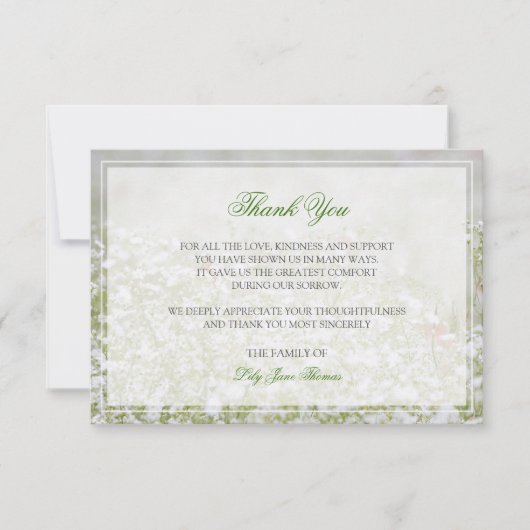 Carte de remerciements funéraire commémoratif de F (Devant)