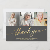 Carte de remerciements funéraire de collection pho (Devant)