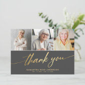 Carte de remerciements funéraire de collection pho (Debout devant)