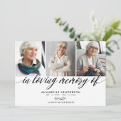 Carte de remerciements funéraire de collection pho (Debout devant)