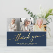 Carte de remerciements funéraire de collection pho (Debout devant)