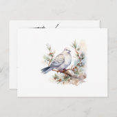 Carte de remerciements funéraire de la colombe aqu (Devant / Derrière)