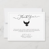 Carte de remerciements funéraire de la colombe ble (Devant)