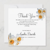 Carte de remerciements funéraire de la jonquille b (Devant)