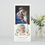 Carte de remerciements funéraire de la photo relig (Debout devant)