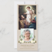 Carte de remerciements funéraire de la Sainte Fami (Devant)