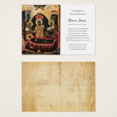 Carte de remerciements funéraire de l'icône chréti (Devant & derrière)