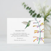 Carte de remerciements funéraire de l'oiseau-de-me (Debout devant)