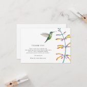 Carte de remerciements funéraire de l'oiseau-de-me (Devant/Arrière en situation)