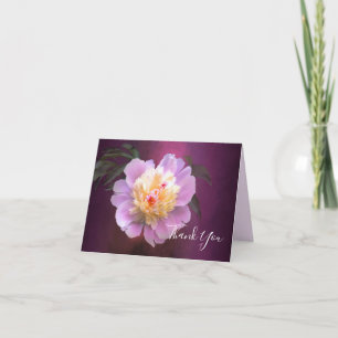 Carte de remerciements funéraire de Peony