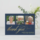 Carte de remerciements funéraire de photos de la m (Debout devant)