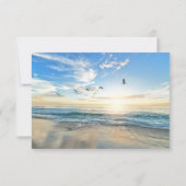 Carte de remerciements funéraire de plage | Carte  (Dos)