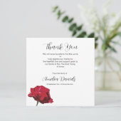 Carte de remerciements funéraire de Red Rose (Debout devant)