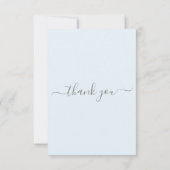 Carte de remerciements funéraire de script minimal (Dos)