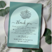 Carte de remerciements funéraire de script minimal