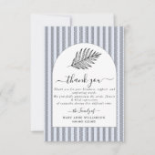 Carte de remerciements funéraire de script texte (Devant)