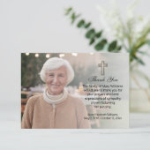 Carte de remerciements funéraire dédié à la photo  (Debout devant)