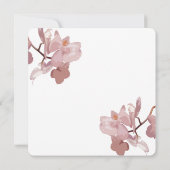 Carte de remerciements funéraire d'orchidée rose (Dos)