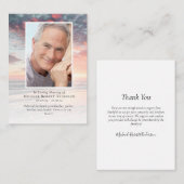 CARTE DE REMERCIEMENTS funéraire du coucher du sol (Devant / Derrière)