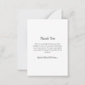 CARTE DE REMERCIEMENTS funéraire du coucher du sol (Dos)