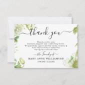 Carte de remerciements funéraire du script de verd (Devant)