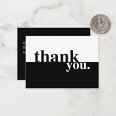 Carte de remerciements funéraire en noir et blanc (Devant/Arrière en situation)