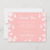 Carte de remerciements funéraire Fleur sauvage bla (Devant)