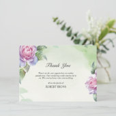 Carte de remerciements funéraire floral (Debout devant)