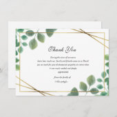 Carte de remerciements funéraire floral (Devant / Derrière)