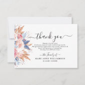 Carte de remerciements funéraire floral (Devant)