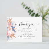 Carte de remerciements funéraire floral (Debout devant)