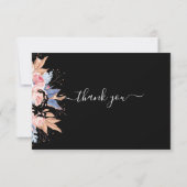 Carte de remerciements funéraire floral (Dos)