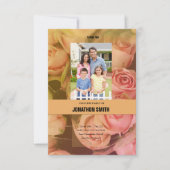 Carte de remerciements funéraire floral (Devant)