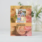 Carte de remerciements funéraire floral (Debout devant)