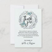 carte de remerciements funéraire floral à papillon (Devant)