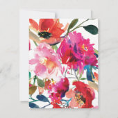 Carte de remerciements funéraire floral Memorial (Dos)