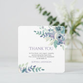 Carte de remerciements funéraire Floral Rusric Wat (Debout devant)