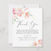 Carte de remerciements funéraire Floral Sympathy (Devant)