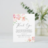 Carte de remerciements funéraire Floral Sympathy (Debout devant)