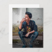 Carte de remerciements funéraire manuscrit (Devant / Derrière)